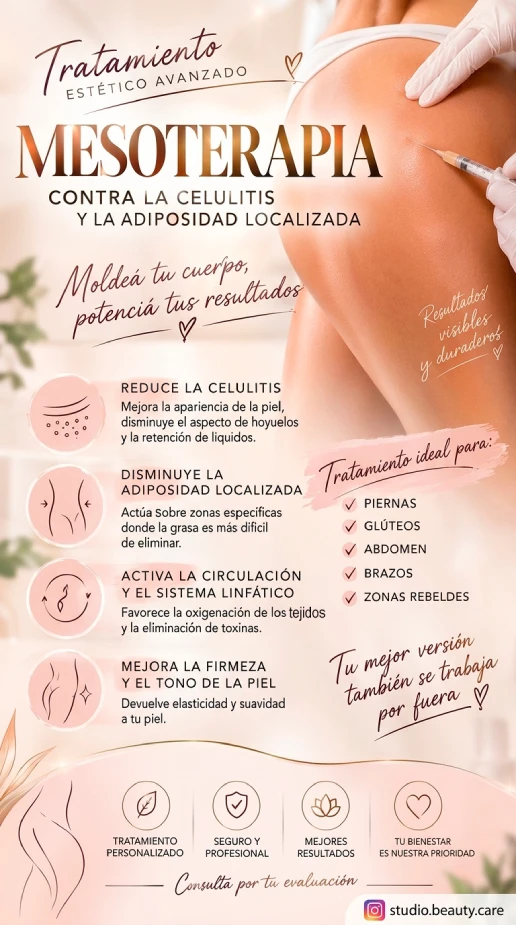 Mesoterapia contra la celulitis y la adiposidad localizada en Laferrere