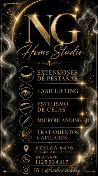 NG Home Studio - extensiones de pestañas y estilismo de cejas en Laferrere